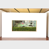 rabbit jumping diorama